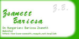 zsanett baricsa business card